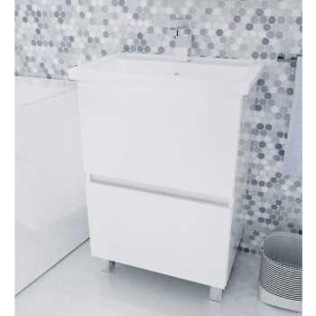 Тумба 1MARKA New Aris 70H (белый глянец,умывальник como 70)