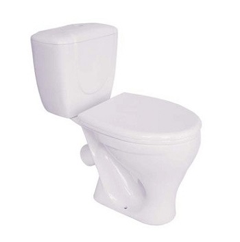 Унитаз-компакт ВКЗ Луна 2, кос.выпуск, ниж. подвод, 1 уров. арматура, сиденье полипропилен