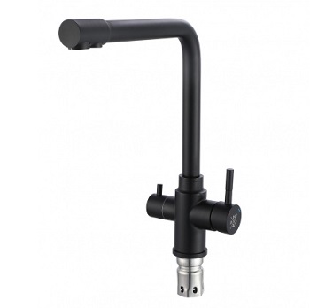 Смеситель для кухни РМС SUS125BL-017F-015 с подключением к фильтру, Черный