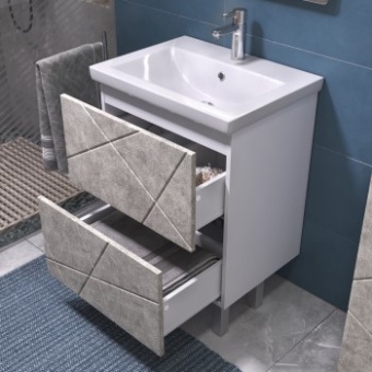 Тумба VIGO Geometry 60 (цвет бетон,умывальник фостер/como 60)