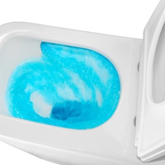 Унитаз-компакт AZARIO Etereo (безободковый,смыв "cкрытое торнадо",с быстросъемным сиденьем) AZ-8203