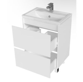 Тумба 1MARKA New Aris 70H (белый глянец,умывальник como 70)