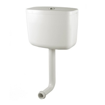 Бачок смывной пластиковый подвесной Инкоэр среднерасположенный металлизир. кнопка